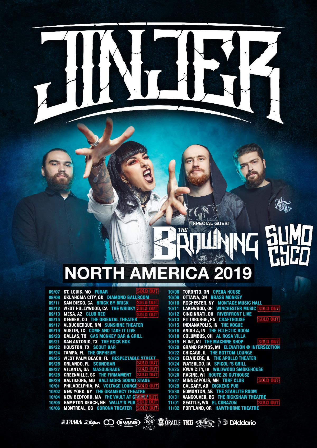 Modern Metal Favorites JINJER Return To North America Headlining Tour
